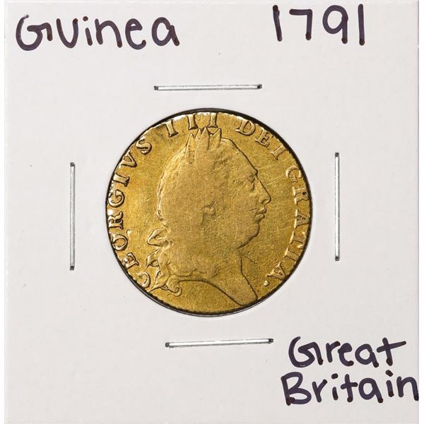 1791 Great Britain George III Guinea Gold Coin