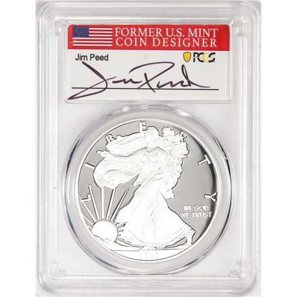 2020-W $1 Proof American Silver Eagle Coin PCGS PR70DCAM FDOI Jim Peed Signed