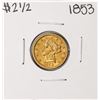 Image 1 : 1853 $2 1/2 Liberty Head Quarter Eagle Gold Coin