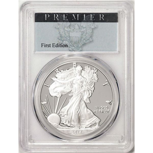 2017-S $1 Proof American Silver Eagle Coin PCGS PR70DCAM Congratulations Set Premier