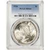 Image 1 : 1926 $1 Peace Silver Dollar Coin PCGS MS64