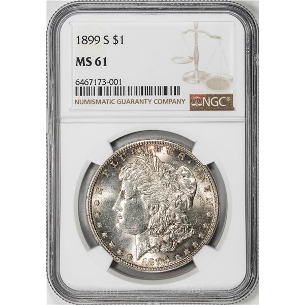 1899-S $1 Morgan Silver Dollar Coin NGC MS61