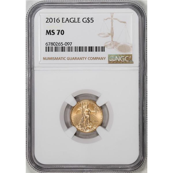 2016 $5 American Gold Eagle Coin NGC MS70