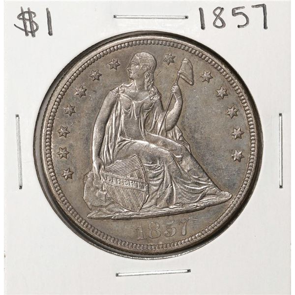 1857 $1 Seated Liberty Silver Dollar Coin