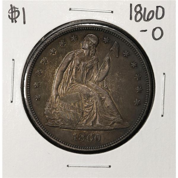 1860-O $1 Seated Liberty Silver Dollar Coin