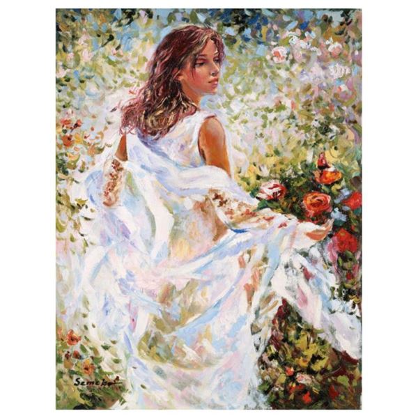 Igor Semeko "Lady in White Dress" Limited Edition Giclee on Canvas