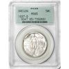 Image 1 : 1937-D Oregon Trail Commemorative Half Dollar Coin PCGS MS65 Old Green Holder