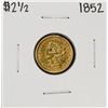 Image 1 : 1852 $2 1/2 Liberty Head Quarter Eagle Gold Coin