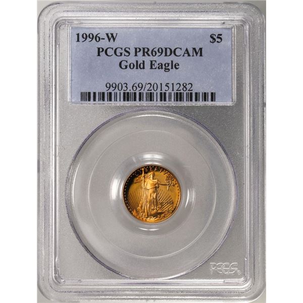 1996-W $5 Proof American Gold Eagle Coin PCGS PR69DCAM