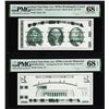 Image 1 : Set of Giori Test Note Washington & Lincoln Memorial PMG Superb Gem Unc 68EPQ