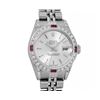 Image 1 : Rolex Ladies Stainless Steel Ruby and Diamond Datejust Wristwatch