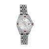 Image 2 : Rolex Ladies Stainless Steel Ruby and Diamond Datejust Wristwatch