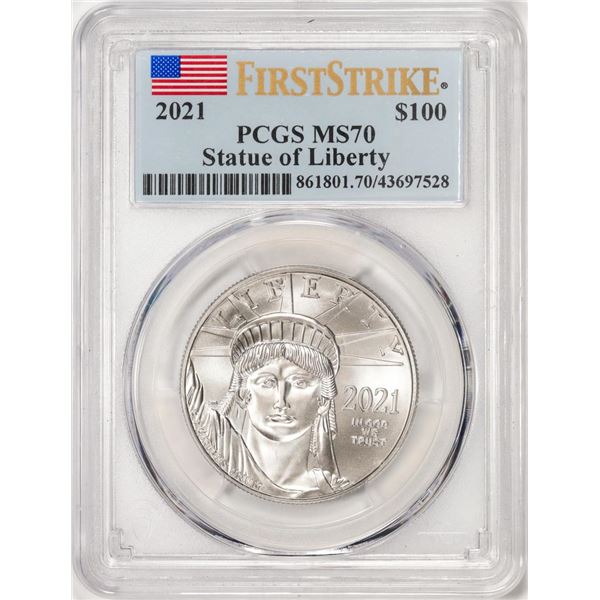 2021 $100 Platinum American Eagle Coin PCGS MS70 First Strike