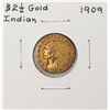 Image 1 : 1909 $2 1/2 Indian Head Quarter Eagle Gold Coin