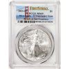 Image 1 : 2021-(S) Type 2 $1 American Silver Eagle Coin PCGS MS69 First Strike Emergency Issue