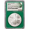 Image 1 : 2005 $1 American Silver Eagle Coin NGC MS70 From US Mint Sealed Box Green Core