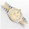 Image 3 : Rolex Men's Two Tone Champagne Index Datejust Wristwatch