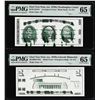 Image 1 : Set of Giori Test Note Washington & Lincoln Memorial PMG Gem Uncirculated 65EPQ