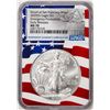 Image 1 : 2020(S) $1 American Silver Eagle Coin NGC MS70 Early Releases Mint Flag Core