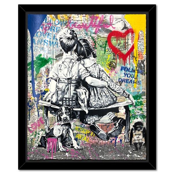 Mr. Brainwash  Work Well Together  Original Mixed Media on Paper