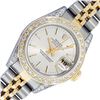 Image 1 : Rolex Ladies Two Tone Silver Index and Diamond Datejust Wristwatch