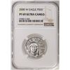 Image 1 : 2000-W $50 Proof American Platinum Eagle Coin NGC PF69 Ultra Cameo