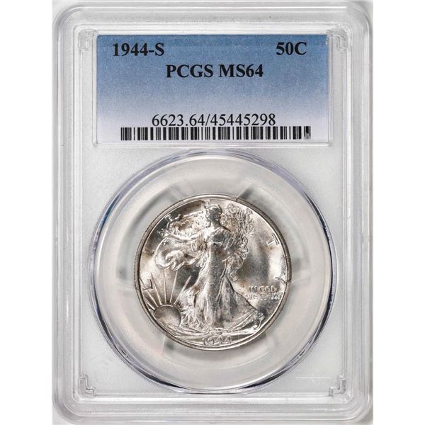 1944-S Walking Liberty Half Dollar Coin PCGS MS64