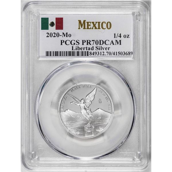 2020-Mo Mexico Proof 1/4 oz Silver Libertad Coin PCGS PR70DCAM