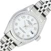 Image 1 : Rolex Ladies Stainless Steel White Dial Date Wristwatch