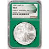 Image 1 : 2004 $1 American Silver Eagle Coin NGC MS70 From US Mint Sealed Box Green Core