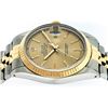 Image 9 : Rolex Men's Two Tone Champagne Tapestry Datejust Wristwatch