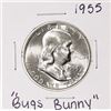 Image 1 : 1955 "Bugs Bunny" Franklin Half Dollar Coin
