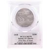 Image 2 : 2018 $100 American Platinum Eagle Coin PCGS MS70 Cleveland Signature First Day of Issue