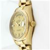 Image 6 : Rolex Mens 18K Yellow Gold Factory Diamond President Wristwatch