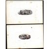 Image 1 : Lot of (2) 1800's Vignette from Original Proof Plates