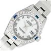 Image 1 : Rolex Ladies Stainless Steel White Roman Sapphire and Diamond Datejust Wristwatch