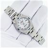 Image 4 : Rolex Ladies Stainless Steel White Roman Sapphire and Diamond Datejust Wristwatch