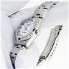 Image 6 : Rolex Ladies Stainless Steel White Roman Sapphire and Diamond Datejust Wristwatch