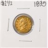 Image 1 : 1835 $2 1/2 Liberty Head Quarter Eagle Gold Coin