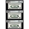 Image 2 : (3) Consec. 1996 $20 Federal Reserve Offset Error Notes PMG Ch. Uncirculated 64/65EPQ