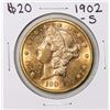 Image 1 : 1902-S $20 Liberty Head Double Eagle Gold Coin