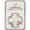 Image 1 : 1891-S $1 Morgan Silver Dollar Coin NGC MS63