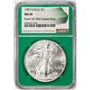 Image 1 : 1997 $1 American Silver Eagle Coin NGC MS69 Green Core