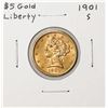 Image 1 : 1901-S $5 Liberty Head Half Eagle Gold Coin