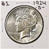 Image 1 : 1924-S $1 Peace Silver Dollar Coin