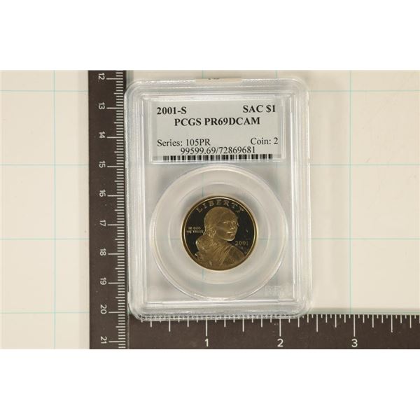 2001-S SACAGAWEA DOLLAR PCGS PR69 DCAM