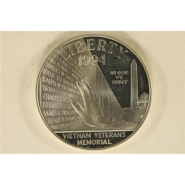 1994-P US PF SILVER DOLLAR VIETNAM VETERANS