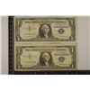 Image 1 : 2-1957 US $1 SILVER CERTIFICATES STAR NOTES