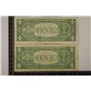 Image 2 : 2-1957 US $1 SILVER CERTIFICATES STAR NOTES