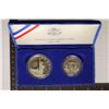 Image 1 : 1986 LIBERTY 2 COIN SET: 1986-S US SILVER DOLLAR &